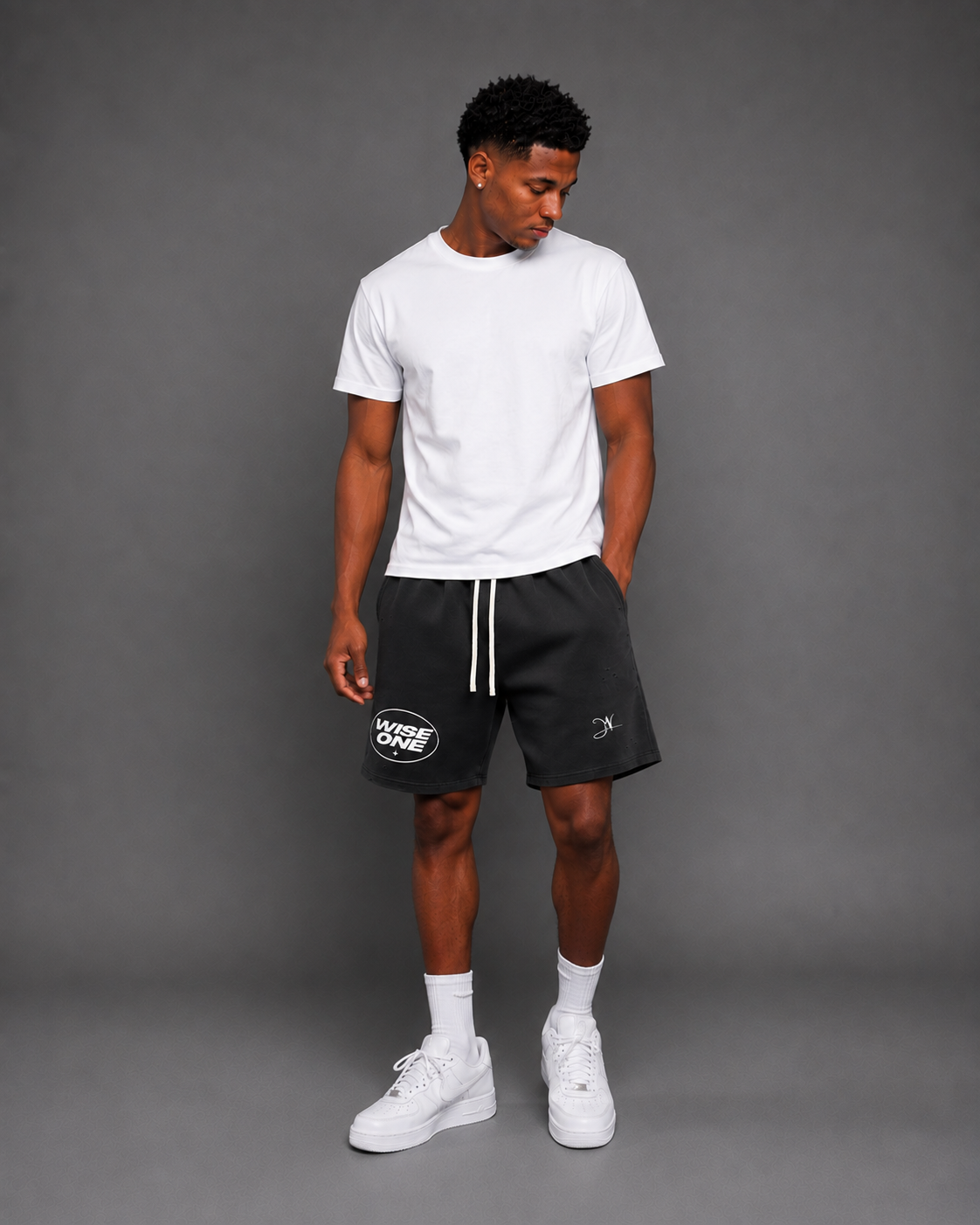 Black Faded Shorts
