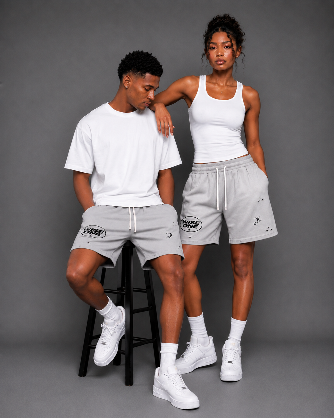 Grey Faded Shorts