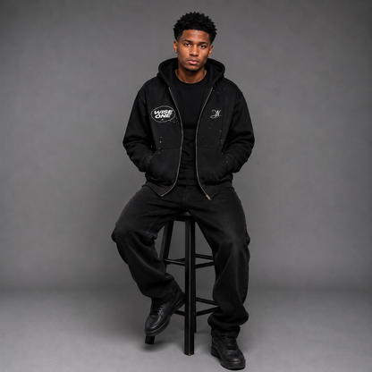 Black Faded Mens Hoodie