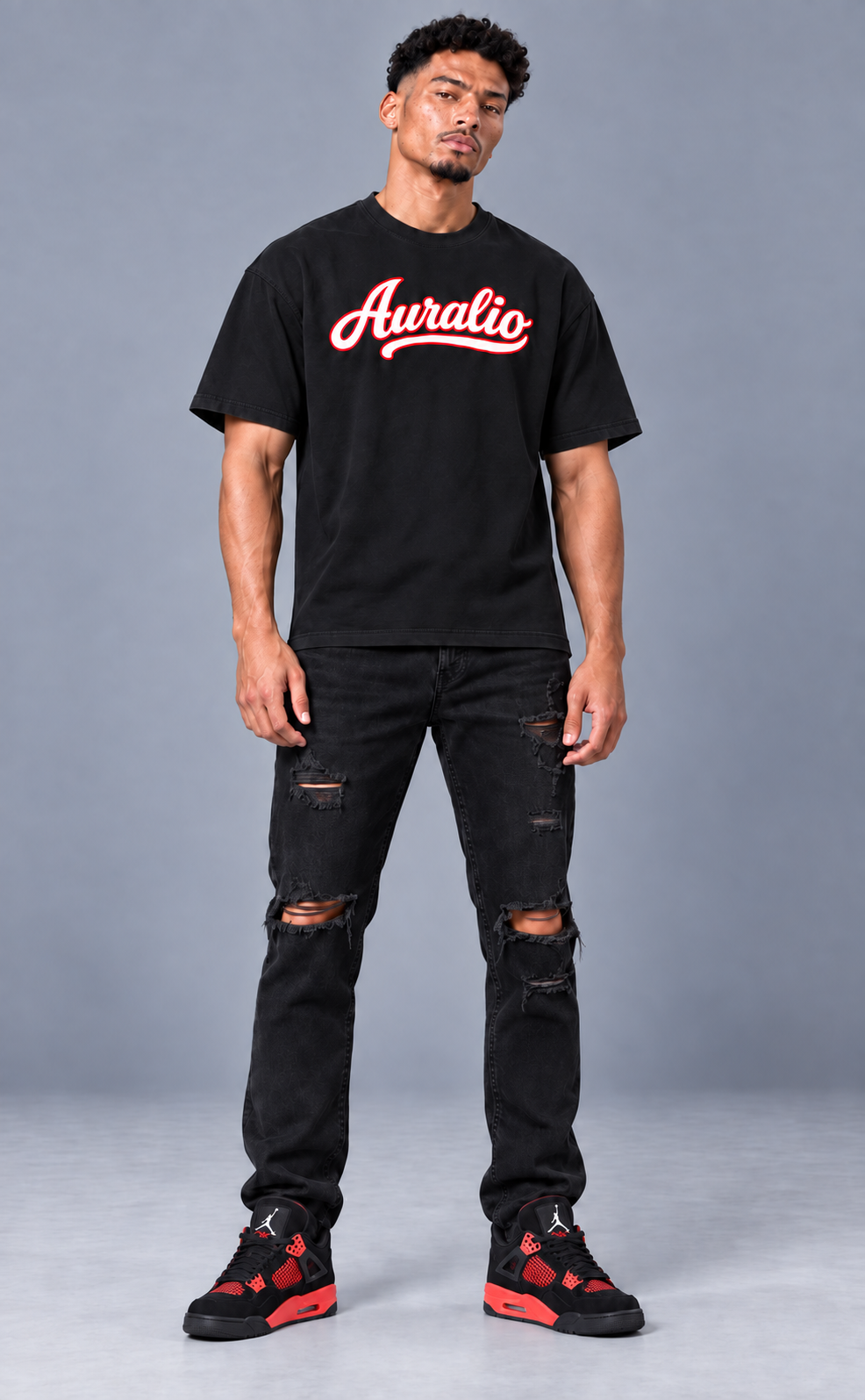 Auralio Black T Shirt