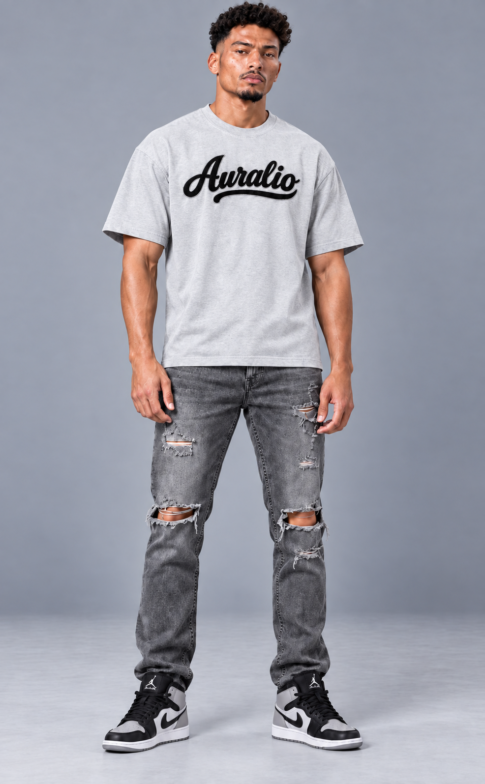 Auralio Grey T Shirt