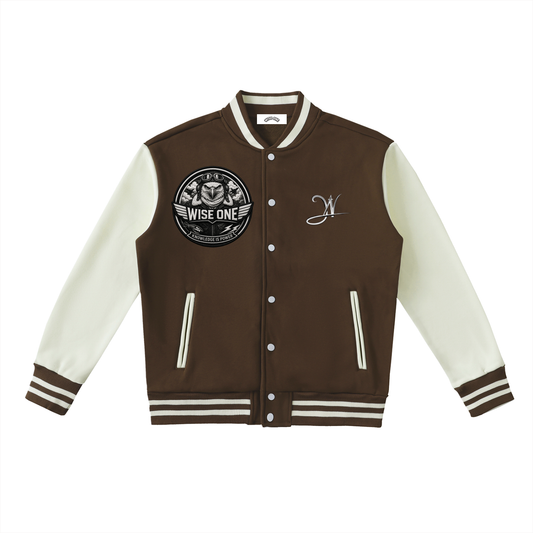 Brown "Knowledge Is Power" Varsity Jacket