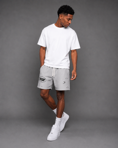 Grey Faded Shorts