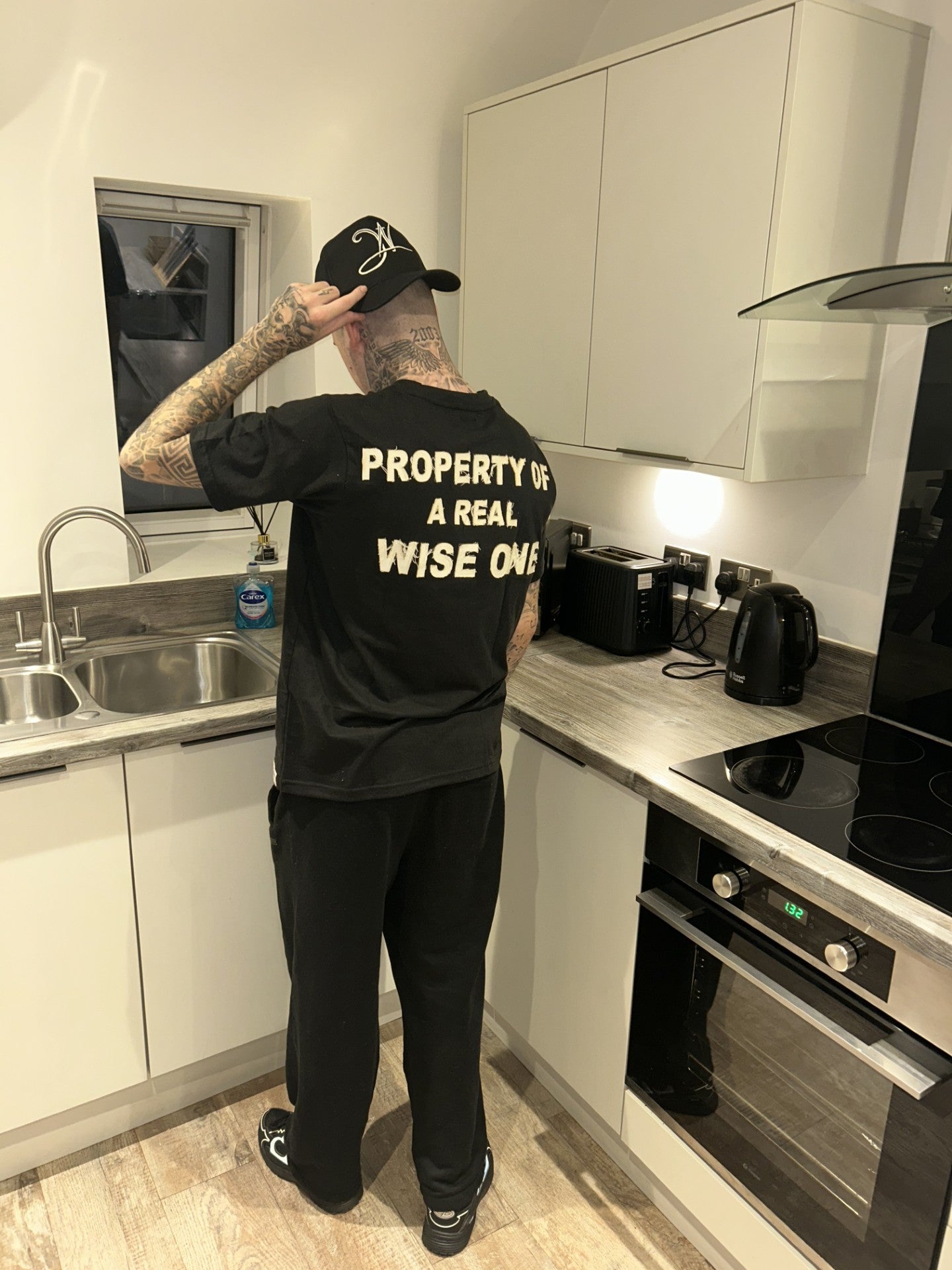 Black "Real Wise One" T Shirt