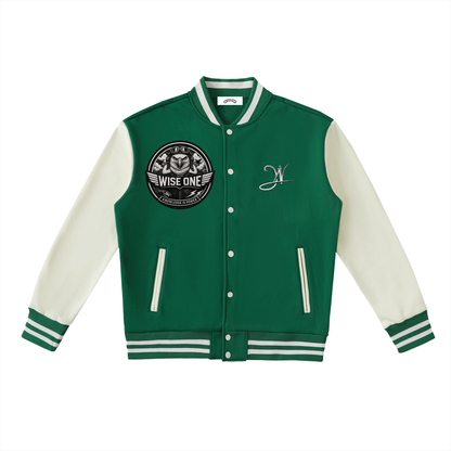 Green "Knowledge Is Power" Varsity Jacket
