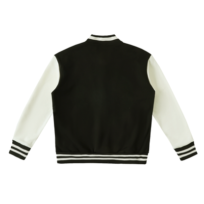 Black "Knowledge Is Power" Varsity Jacket